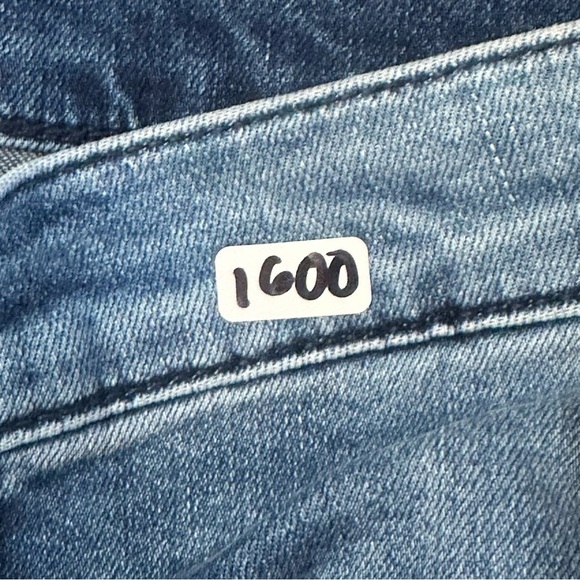 FREE PEOPLE Womens Jeans Turquoise Skinny Ripped Distressed Knee Denim Sz 32 L - Picture 12 of 12